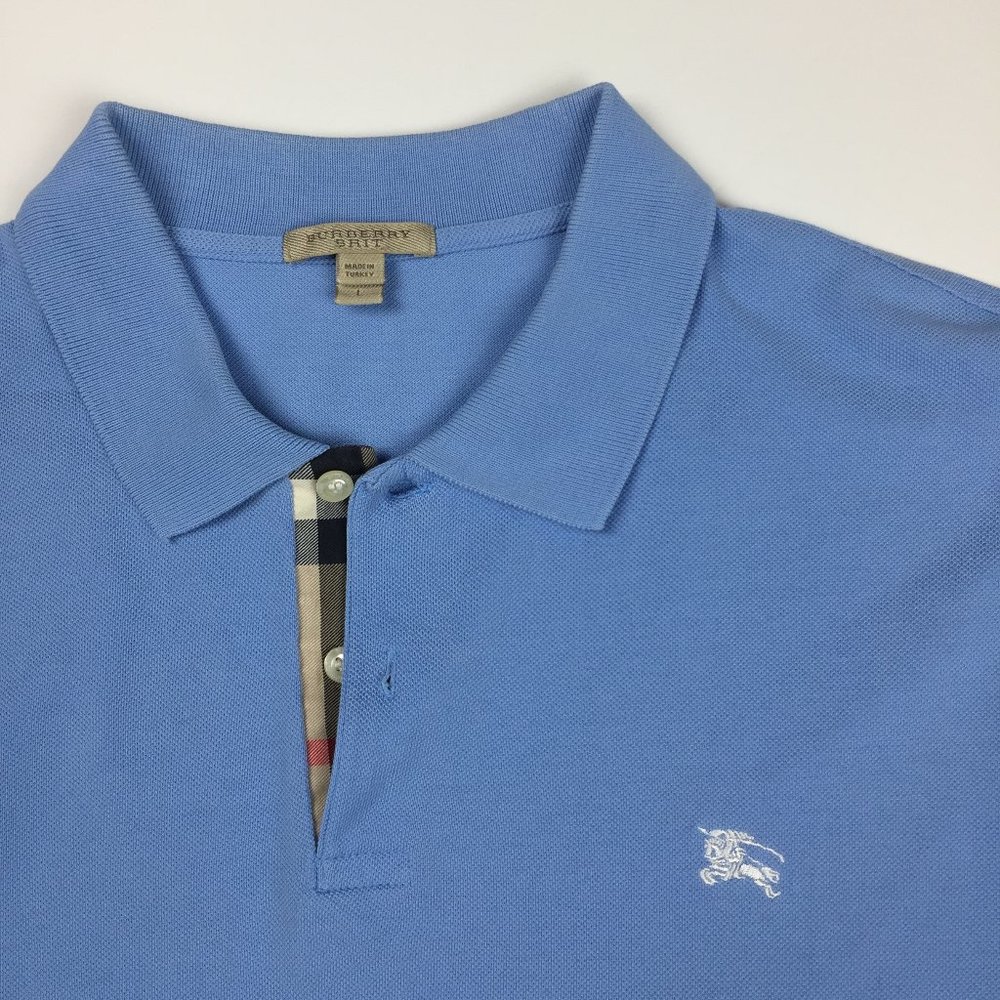 BURBERRY BRIT Check Placket Classic Fit Polo Shirt